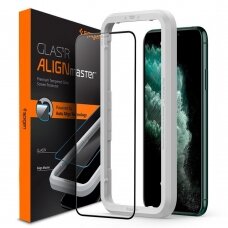 Iphone 12 Pro Max Aukštos kokybės grūdintas stiklas Spigen Alm Glass Fc 2-Pack  juodais kraštais