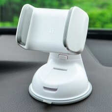 Automobilinis Universalus telefono laikiklis Hoco CA5, tvirtinamas prie lango, trumpa-standi kojelė baltas