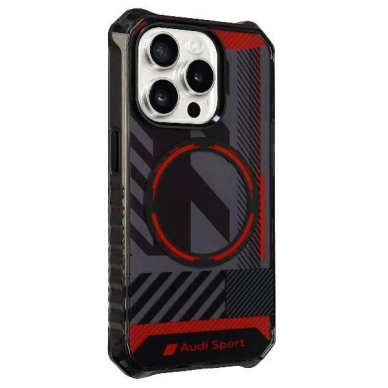Audi IML Sport MagSafe Dėklas iPhone 15 Pro Max 6.7&quot; Juodas/Juodas hardcase AU-IMLMIP15PM-RSQ/D2-BK 2