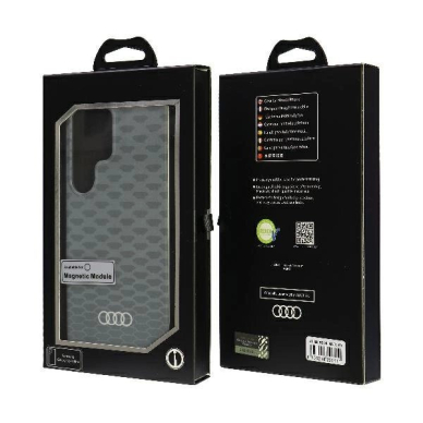 Audi IML Stitching Pattern MagSafe Dėklas S24 Ultra S928 Pilkas/Pilkas hardcase AU-IMLMS24U-Q5/D3-GY 6