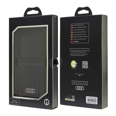 Audi Synthetic Odinis MagSafe Dėklas skirtas Samsung Galaxy Z Atverčiamas 6 - Juodas 7