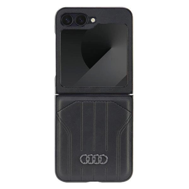 Audi Synthetic Odinis MagSafe Dėklas skirtas Samsung Galaxy Z Atverčiamas 6 - Juodas