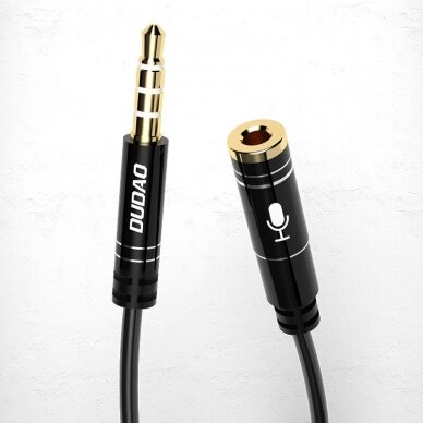 Audio kabelis Dudao AUX - 3.5 mm mini jack Juodas 2