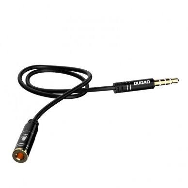 Audio kabelis Dudao AUX - 3.5 mm mini jack Juodas 5