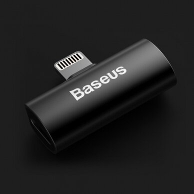 Audio konverteris Baseus Audio Converter L46 Adapter From Lightning To 2X Lightning Port (Female) Juodas 11