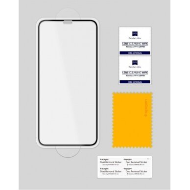 Aukštos Kokybės Apsauginis Stiklas Spigen Fc Iphone Xs Max Juodas 6