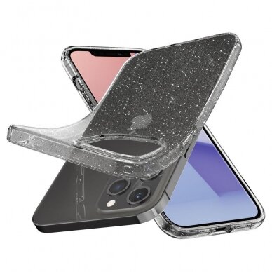 Aukštos Kokybės Dėklas Spigen Liquid Crystal Iphone 12 Pro / Iphone 12 Blizgus Skaidrus 4
