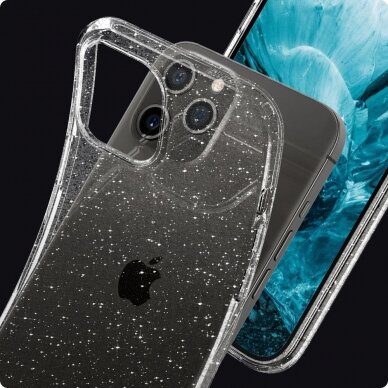 Aukštos Kokybės Dėklas Spigen Liquid Crystal Iphone 12 Pro / Iphone 12 Blizgus Skaidrus 9