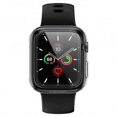 AUKŠTOS KOKYBĖS DĖKLAS Spigen Ultra Hybrid Apple Watch 4/5/6/SE (44mm) permatomas 3