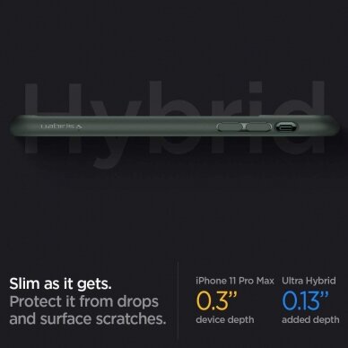 Aukštos Kokybės Dėklas Spigen Ultra Hybrid Iphone 11 Pro Midnight Žalias 4
