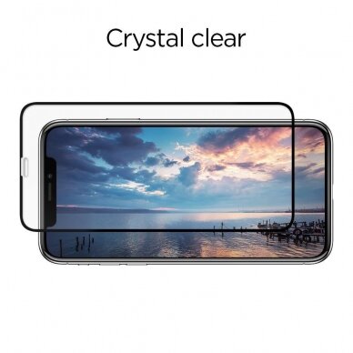 Aukštos Kokybės Ekrano Apsauga Spigen Glass Fc 2-Pack Iphone 11 Pro Juodais Kraštais  2