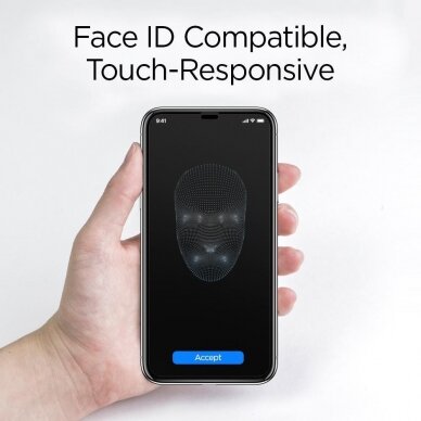 Aukštos Kokybės Ekrano Apsauga Spigen Glass Fc 2-Pack Iphone 11 Pro Juodais Kraštais  7