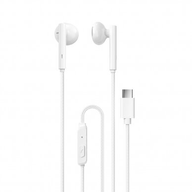 Ausinės Dudao wired headphones USB Type C 1.2m Baltos (X3B-W) 2