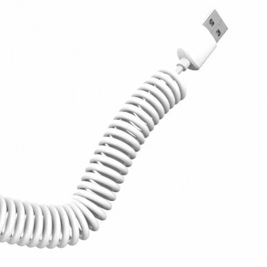Automobilinis įkroviklis Dudao car kit 2x USB 2.4A charger + 3in1 Lightning / Type C / micro USB baltas 2