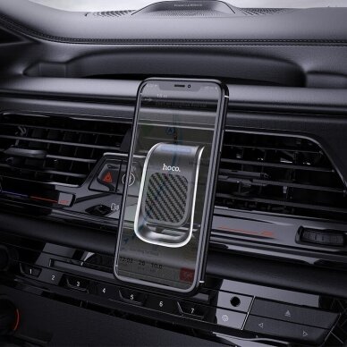 Automobilinis telefono laikiklis Hoco CA74 tvirtinamas į ventiliacijos groteles, magnetinis, juodas-pilkas 1