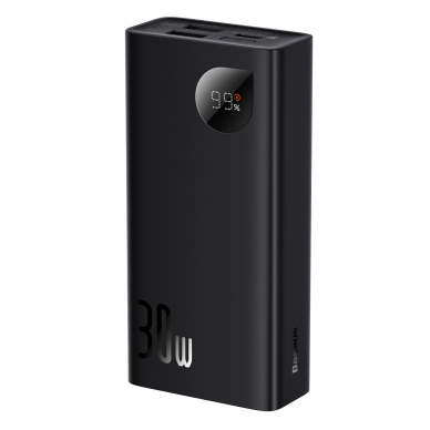 Baseus Adaman2 power bank with digital display 10000mAh 30W 2 x USB / 1x USB Type C Overseas Edition PD QC SCP Juodas (PPAD040101) 1