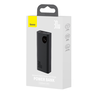 Baseus Adaman2 power bank with digital display 10000mAh 30W 2 x USB / 1x USB Type C Overseas Edition PD QC SCP Juodas (PPAD040101) 4