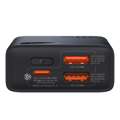 Baseus Adaman2 power bank with digital display 10000mAh 30W 2 x USB / 1x USB Type C Overseas Edition PD QC SCP Juodas (PPAD040101) 6