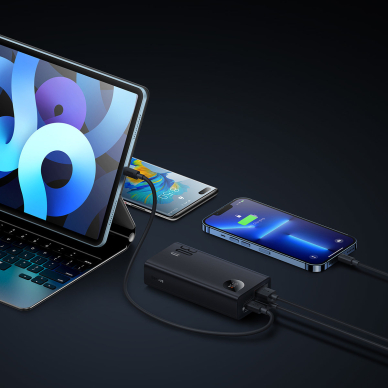 Baseus Adaman2 power bank with digital display 10000mAh 30W 2 x USB / 1x USB Type C Overseas Edition PD QC SCP Juodas (PPAD040101) 8