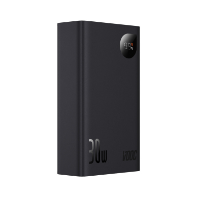 Baseus Adaman2 powerbank with digital display 20000mAh 30W 2 x USB / 1x USB Type C Power Delivery Quick Charge SCP, Oppo Super VOOC Juodas (PPAD050101) 2