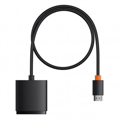 Baseus AirJoy 2in1 4K 60Hz bi-directional HDMI adapter with built-in 1m cable - Juodas 2