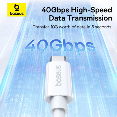 Baseus CB000068 USB-C - USB-C Kabelis 240W PD 8K 60Hz 1m - baltas 11