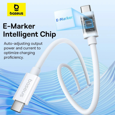 Baseus CB000068 USB-C - USB-C Kabelis 240W PD 8K 60Hz 1m - baltas 14