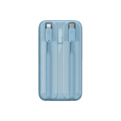 Baseus Comet Series powerbankdisplay 10000mAh 22.5W - blue + USB-A - USB-C Kabelis 0.3m - baltas 2