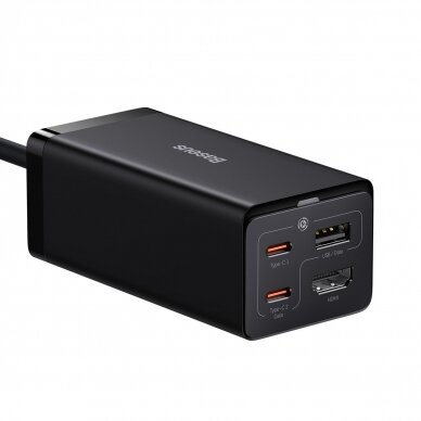 Baseus fast charger GaN5 Pro HUB HDMI 2 x USB-C / USB-A / HDMI 4K 30Hz 1.5m Juodas + USB-C cable - USB-C 100W 40Gb/s (USB4) 1m (CCGP110201) 3