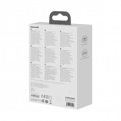 Baseus fast charger GaN5 Pro HUB HDMI 2 x USB-C / USB-A / HDMI 4K 30Hz 1.5m Juodas + USB-C cable - USB-C 100W 40Gb/s (USB4) 1m (CCGP110201) 7