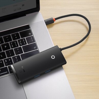 Baseus Lite Series multifunctional HUB USB Type C - 2 x USB 3.0 / USB Type C PD / HDMI 1,4 / SD / TF black (WKQX050101) 7