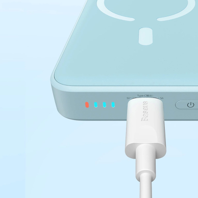 Baseus Magnetic Mini induction power bank 10000mAh 20W - blue + USB-C - USB-C Kabelis 11