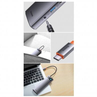 Baseus Metal Gleam multi-functional HUB USB Type C 12in1 HDMI / DP / USB Type C / minijack 3.5mm / RJ45 / SD (WKWG020213) 18