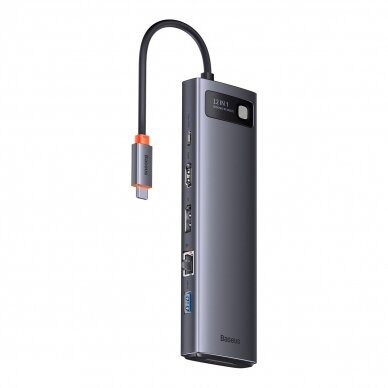 Baseus Metal Gleam multi-functional HUB USB Type C 12in1 HDMI / DP / USB Type C / minijack 3.5mm / RJ45 / SD (WKWG020213) 2