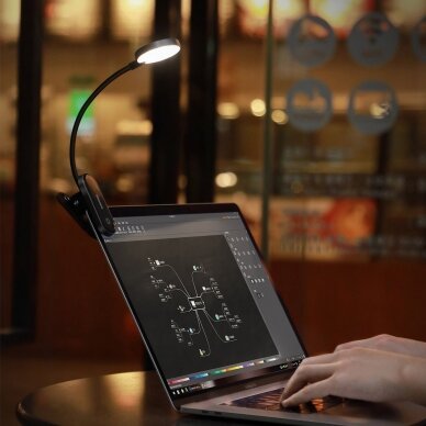 Baseus mini LED Skaitymo Lempa Su Spaustuku Pilka (DGRAD-0G) 7