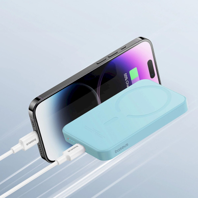 Baseus mini power bank 5000mAh 20W + USB-C Kabelis (20V/3A) - blue 8