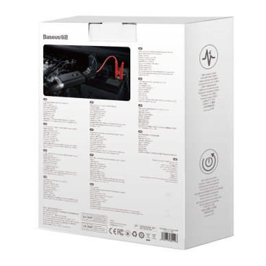 Baseus power bank Power Starter Jump Starter booster 1000mAh 12V (1000A / 500A) + crocodile clips black (CGNL020101) 5