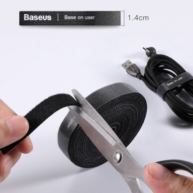 Baseus Rainbow Circle hook and loop Straps - Velcro tape velcro cable organizer 1m black (ACMGT-E01) 15