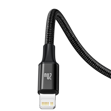 Baseus Rapid Series 3in1 USB-C - USB-C / Lightning / micro USB Kabelis 20W PD 1.5m - Juodas 2