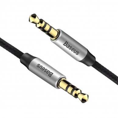 Baseus Yiven M30 stereo AUX 3.5 mm audio cable male mini jack 1m silver-black (CAM30-BS1) 1