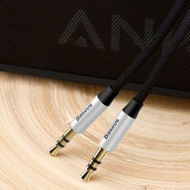Baseus Yiven M30 stereo AUX audio cable 3.5 mm male mini jack 1.5m silver-black (CAM30-CS1) 14