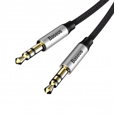 Baseus Yiven M30 stereo AUX audio cable 3.5 mm male mini jack 1.5m silver-black (CAM30-CS1) 3