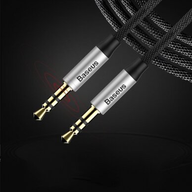 Baseus Yiven M30 stereo AUX audio cable 3.5 mm male mini jack 1.5m silver-black (CAM30-CS1) 9