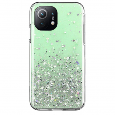 Blizgus TPU dėklai Wozinsky Star Glitter Xiaomi Mi 11 Žalias