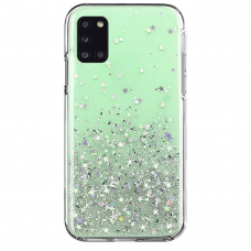 Blizgus TPU dėklas Wozinsky Star Glitter Samsung Galaxy M31S Žalias DZWT2129