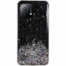 Blizgus TPU dėklas Wozinsky Star Glitter Xiaomi Mi 11 Juodas