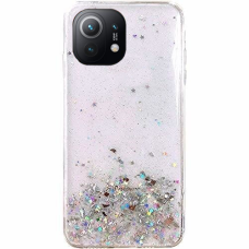 Blizgus TPU dėklas Wozinsky Star Glitter Xiaomi Mi 11 Permatomas