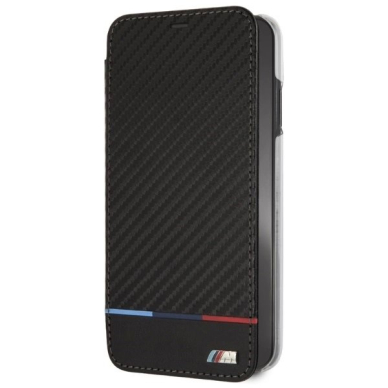 BMW Carbon Tricolor Stripe iPhone XS Max Dėklas - Juodas 1