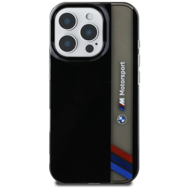 BMW Motorsport IML Vertical Stripe iPhone 16 Pro Max Dėklas - Juodas 2