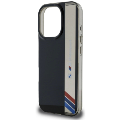 BMW Motorsport IML Vertical Stripe iPhone 16 Pro Max Dėklas - Juodas 5